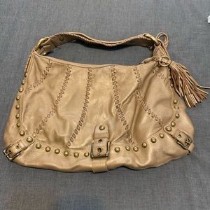 Isabella Fiore Hippie Tassle Shoulder Bag - Gold